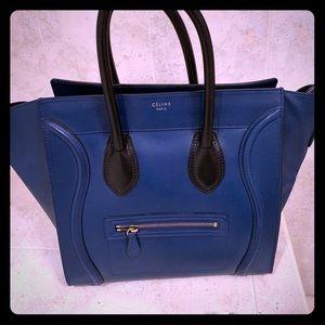 Celine Mini Luggage Navy and Black Bag